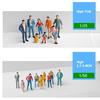 25Pcs Assorted Poses Model Train Layout Miniature People Figurines Perfect For DIY Crafts And Exhibits Decoration