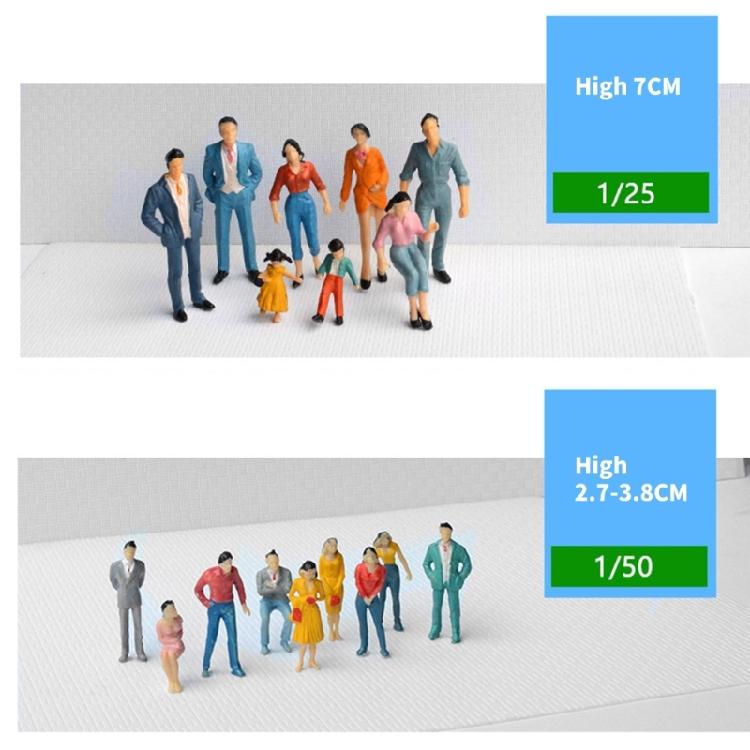 25Pcs Assorted Poses Model Train Layout Miniature People Figurines Perfect For DIY Crafts And Exhibits Decoration