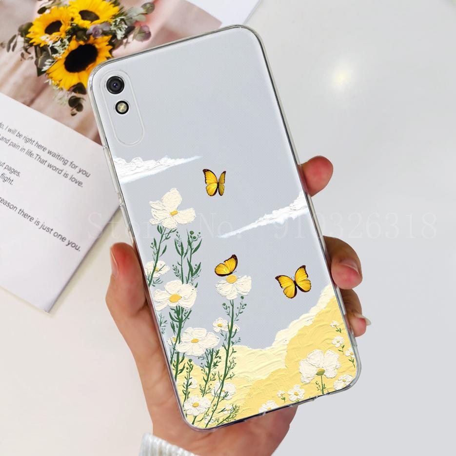 For Xiaomi Redmi 9A Case Stylish Painted Cover Soft Silicone Phone Case For Xiaomi Redmi 9AT 9A Redmi9A Back Cover 6.53'' Bumper