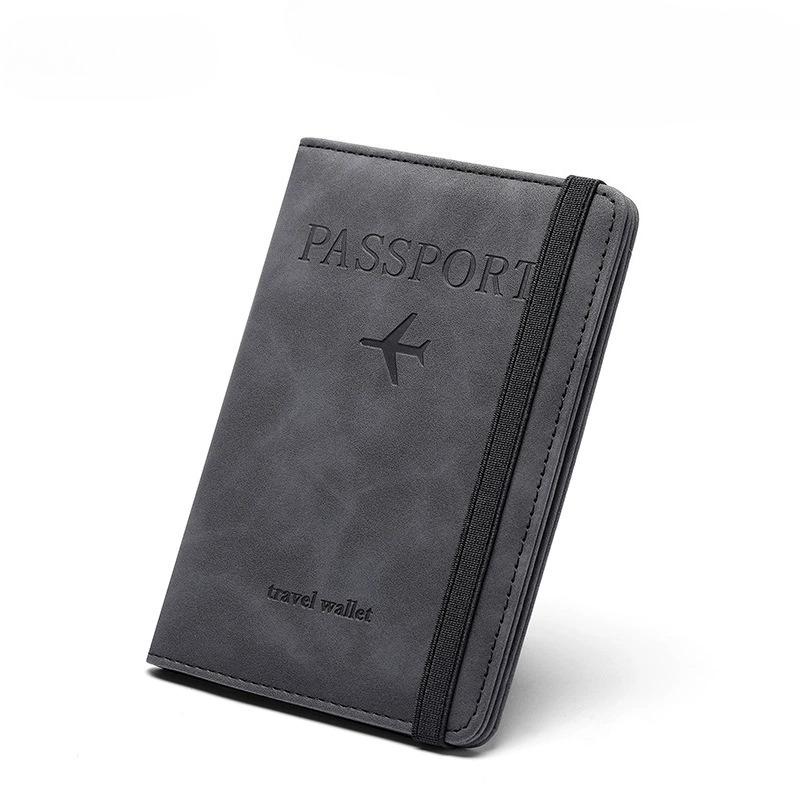 Men Women Travel Passport Holder Cover Case RFID PU Leather Credit ID Card Holder Case Ticket Protective Wallet