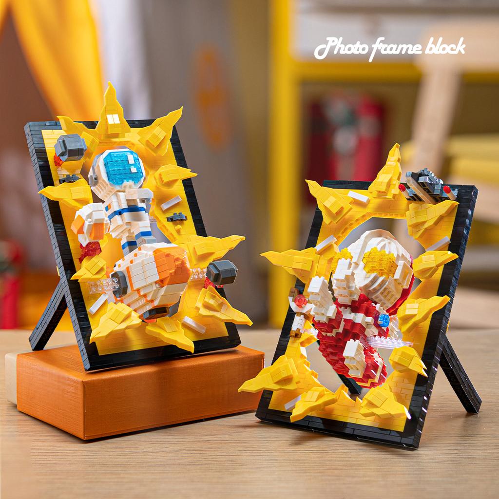 Building Blocks Cute Cartoon Animal Figure Stereo Display Photo Album Frame Picture Frame Girl Gift
