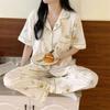 Pajamas Women's Summer Short-sleeved Gentle Wind Simple High-value Casual Women's Short-sleeved Loungewear Set