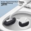 Wall Mounted Toilet And No-touch Sanitary with Scrubber Brush Brush Hole-Free Design Drainage Base High-Density Bristles Non-Slip Handle Hygienic