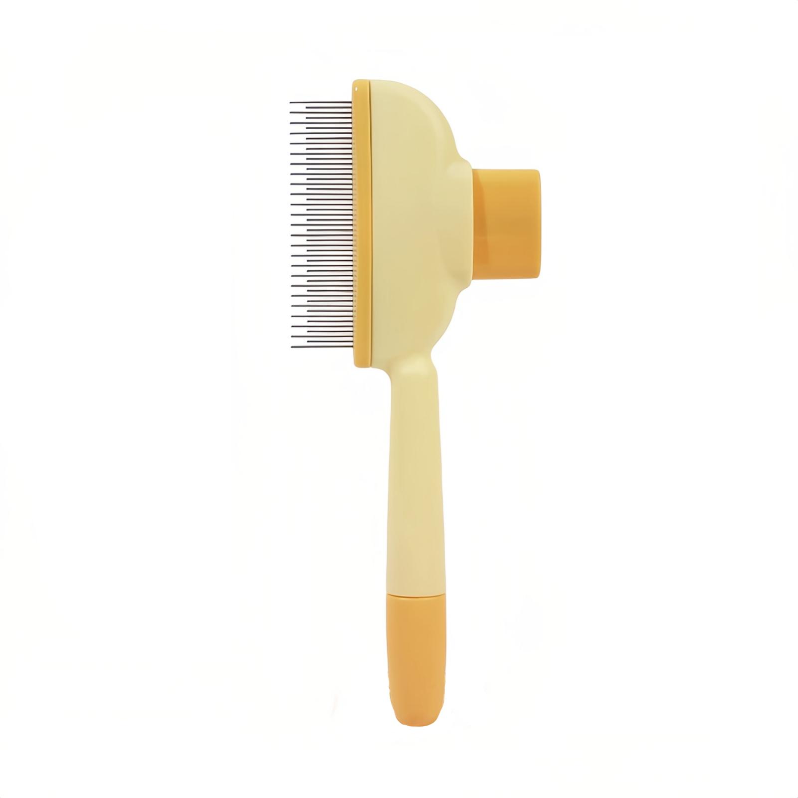 

2-Pack Pet Hair Removal Comb & Flea Comb with Release Button for Cats & Dogs - Grooming Brush for Short/Long Hair Green & Yellow One Size жёлтый