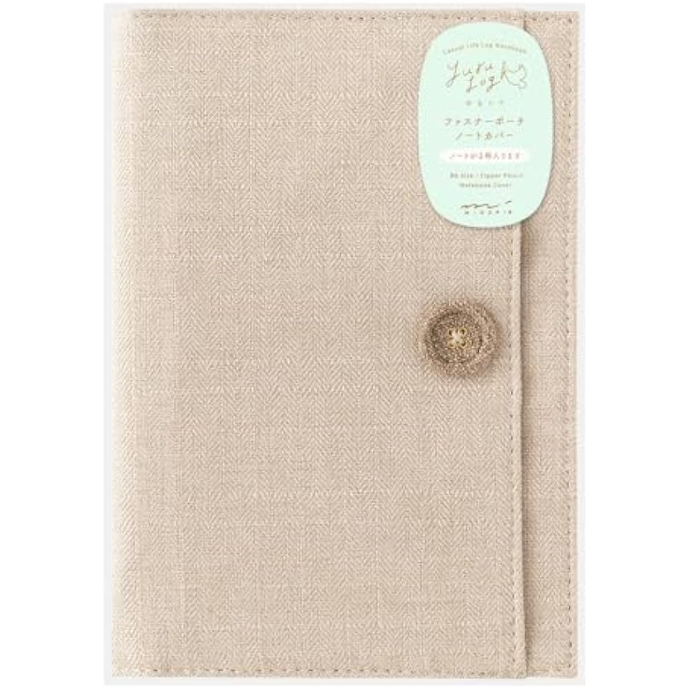 Midori notebook cover loose log B6 cloth beige 15360006