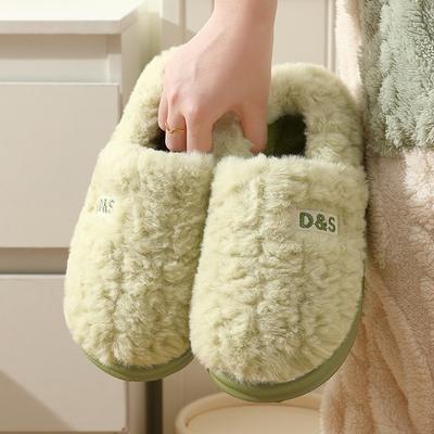 Cotton Slippers Autumn and Winter Bags and Home Indoor Household Thick-soled Non-slip Warm Wool Cotton Shoes Winter