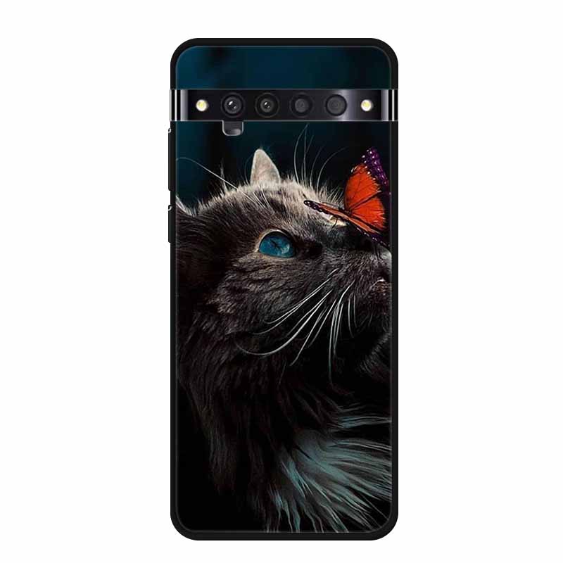 Für TCL 10 Pro Hüllen Weiches TPU Silikon Katze Löwe Rückseitenhüllen für TCL 10 Pro T799B T799H Cover Stoßfest Funda Capa TCL10Pro 6,47"