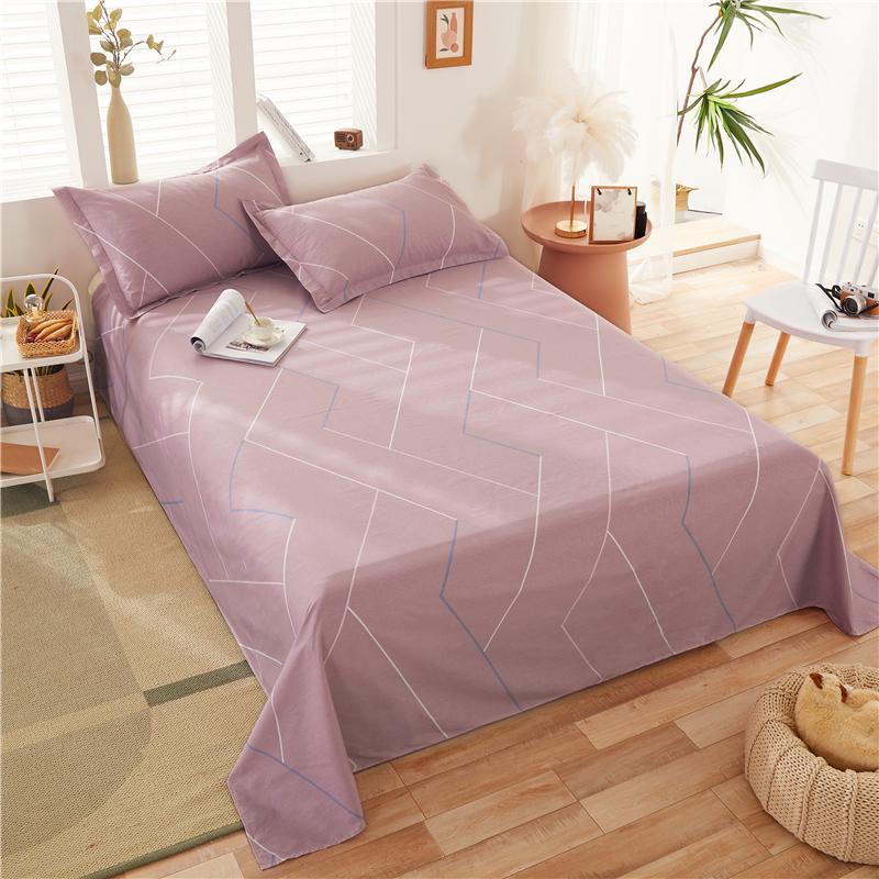 Cotton Bed Flat Sheet for Double Bed Plain Solid Color Top Sheets Single/Queen/King Flat Bedsheets Home Bed Linen Sheets