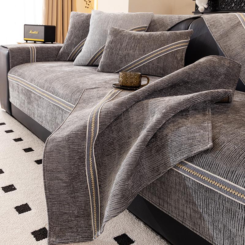 

Simple Modern Chenille Sofa Cushion Universal In All Seasons New Seat Cushion Non-Slip Leather Sofa Cover Cross-Border 70*70cm