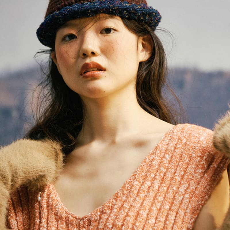 

MISU A BARBE KNOTTED BEANIE (3COLORS) BURGUNDY