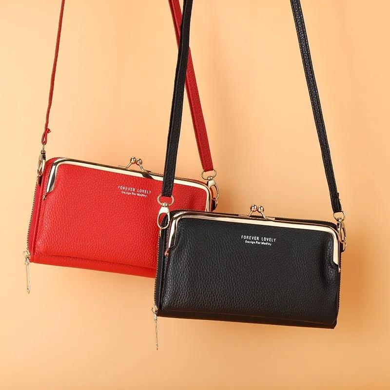 Korean Style Women's Handbag with Multiple Card Slots Large Capacity Casual Shoulder Bag Fashionable New Style Two-way Coin Purse Crossbody Bag.