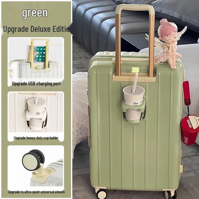 Tianyin Luggage with Cup Holder and USB Charging 28-inch