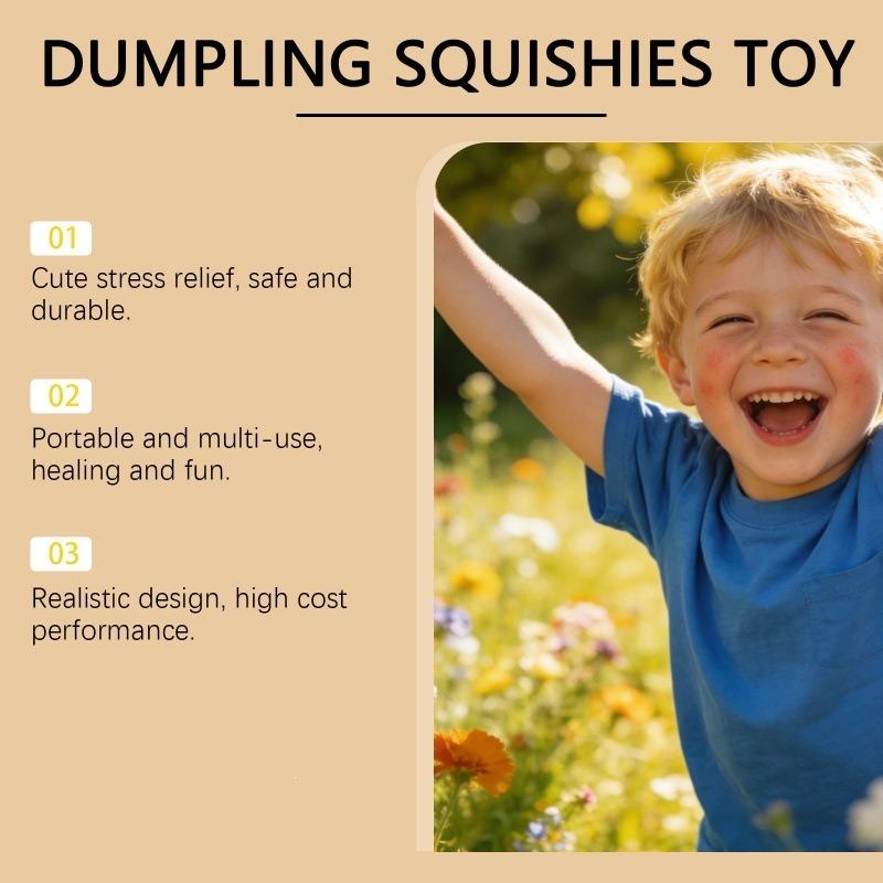 Realistic Giant Dumpling Squeeze Toy With Bamboo Steamer Soft Slow Rebound Sensory Squeeze Toy Relief Anxiety Fidget Stress Ball