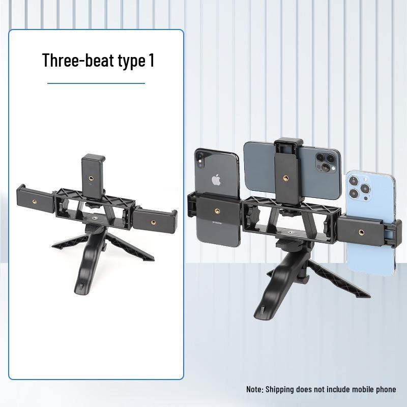 4S Auto Show & Outdoor Photography Tripod: Dual Phone Stand for Live Streaming and Desktop Shooting