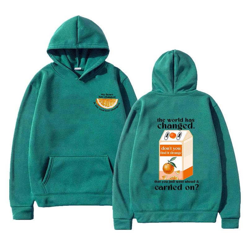 Noah Kahan Zeckenzeit Orangensaft Hoodie Die Welt hat sich verändert Herren/Damen Hoodies Unisex Winter Fleece Pullover Sweatshirt
