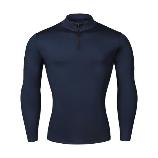 Yousheng Men Quarter Zip Sweatshirt Stand-up Collar Slim Fit Pullover Long Sleeve Athletic Muscle Top Workout Sweatshirt for Jogging Gym Outdoor