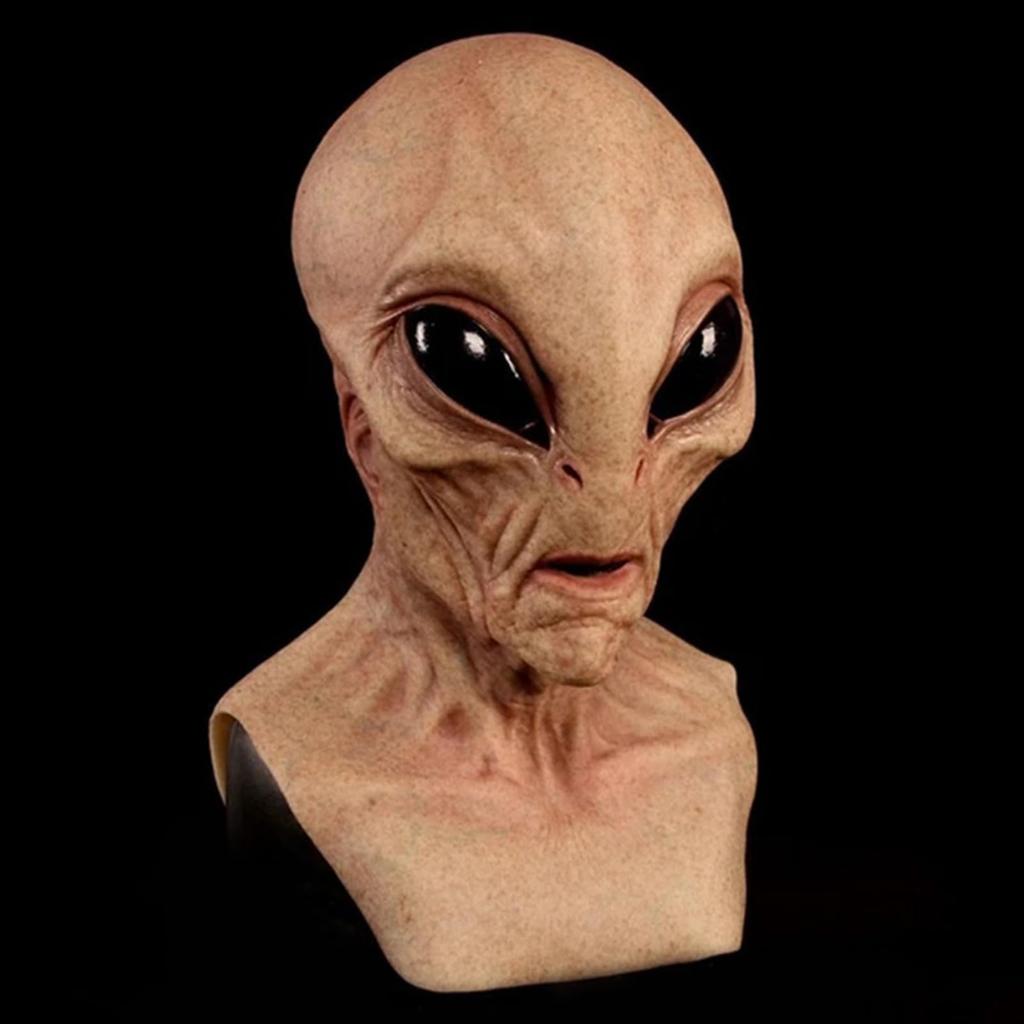 Halloween Alien Mask Realistic Evil Latex Mask for Adult Horror Fancy Dress Cosplay Novelty Halloween Costume Party Prop