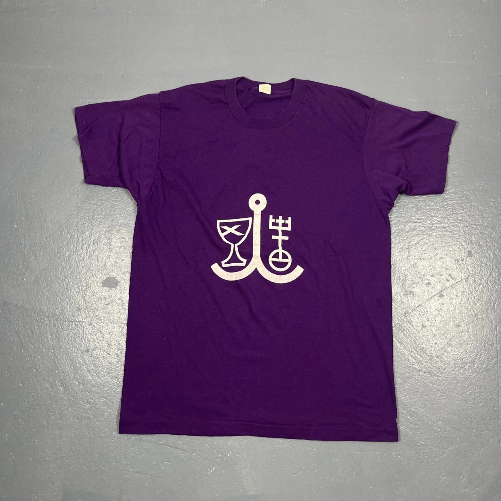 Vintage 1980s Gulf Atlantic Diocese Anglican Church Tshirt Purple XL VTG 4XL