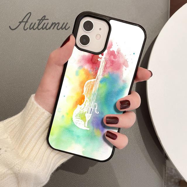 Cello Music Instrument Art Phone Case for iPhone 11 12 13 14 Pro Max Mini XR XS SE 2020 6S 7 8 Plus Samsung Galaxy S21 S22 Cover
