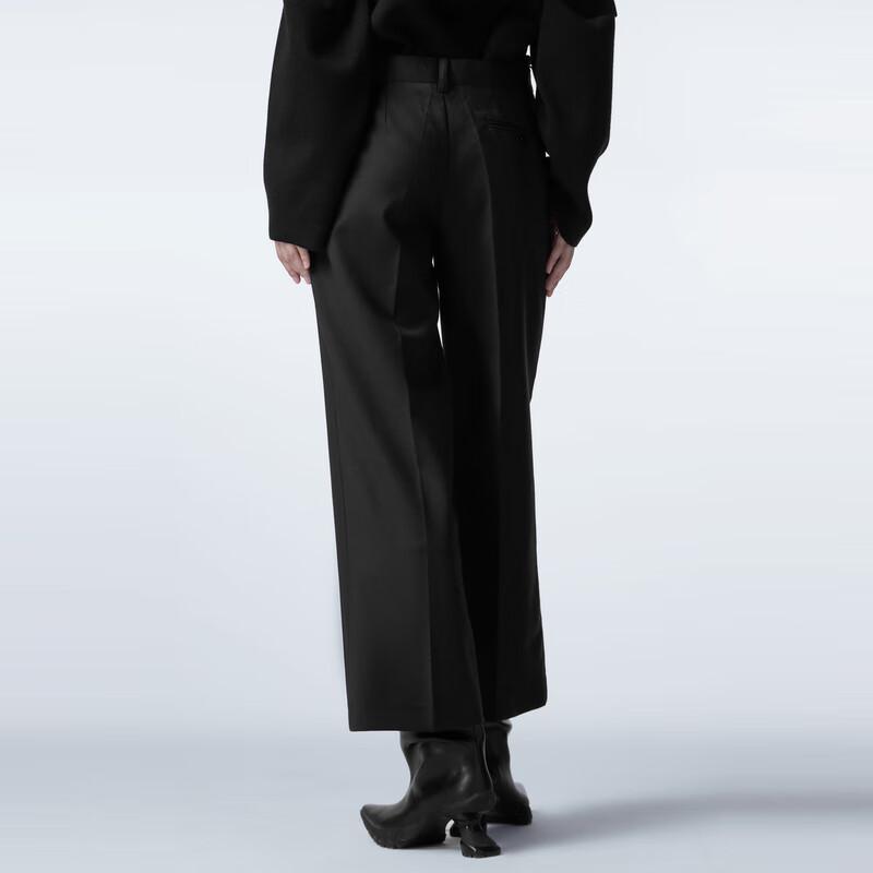 JNBY 2023 Winter Irregular Hem Flared Trousers