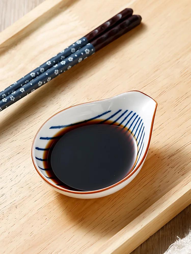 4 bucăți farfurie din ceramică în stil japonez pentru condimente de uz casnic ceramică mini vas de scufundare sushi sos de soia gustare veselă