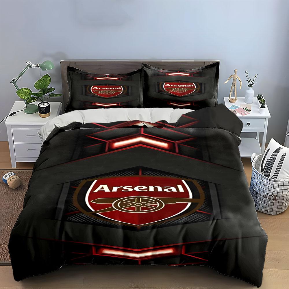 Logo dell'Arsenal e cannone. Set lenzuola Set copripiumino Copripiumini Federe(1 * Copripiumino 2 * Federe, senza piumino)