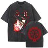 Washed Vintage Anime Hellsing Abraham Van Helsing Vampire Alucard Face Graphic Tshirt Mens Manga Oversized T Shirts Streetwear