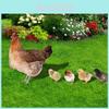 Rooster And Duck Theme Garden Yard Art Pvc Outdoor Decor With Printed Design For Lawn And Patio Use