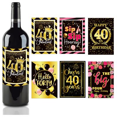 30th 40th 50th 60th Birthday Wine Bottle Labels Cheers To 30 Years Stickers Birthday Gifts for Birthday Party Decor Centerpiece