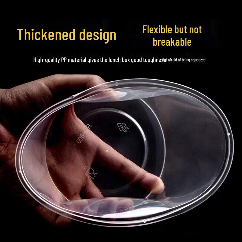 Disposable Thickened Round Food Container Set with Lids
