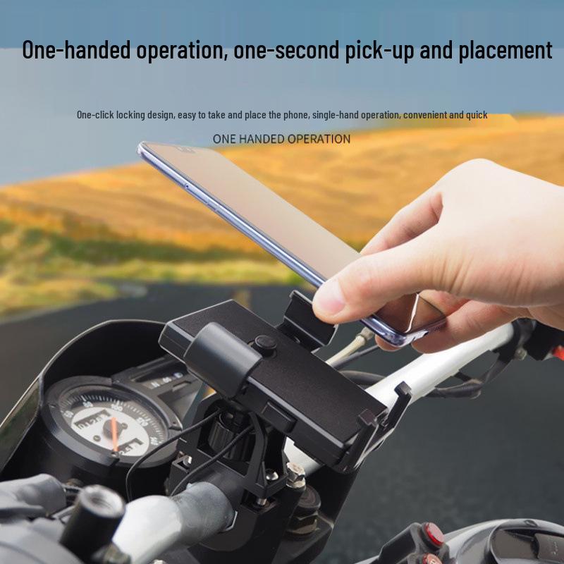 Shockproof Electric Vehicle & Motorcycle Phone Mount for Navigation & Battery Access