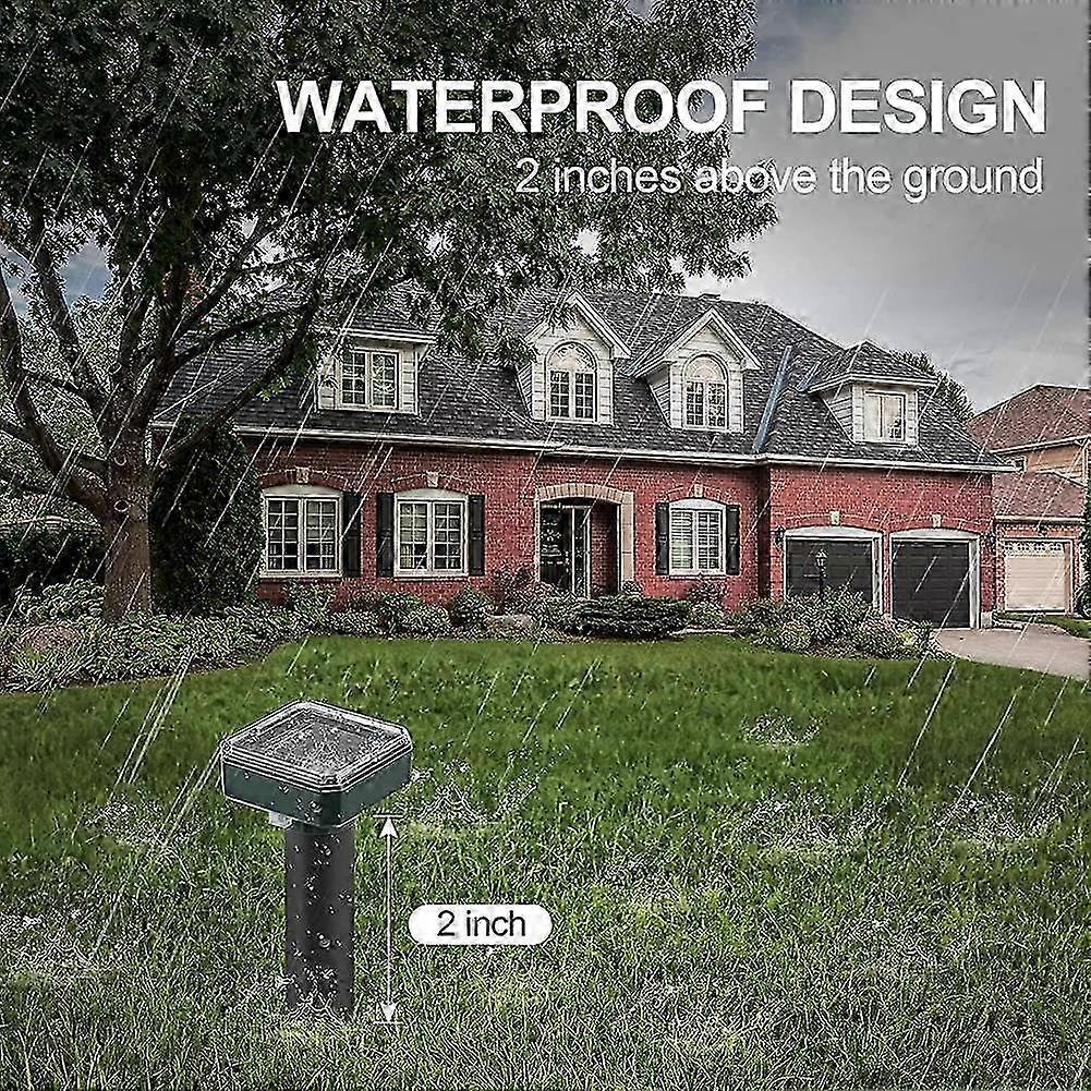 8 Pack of Solar Powered Ultrasonic Snake Repellent for Outdoor Use