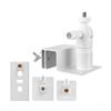 2 Sets Solar Panel Gutter Mount 360 Degree Adjustable Universal Gutter Mounting Bracket White