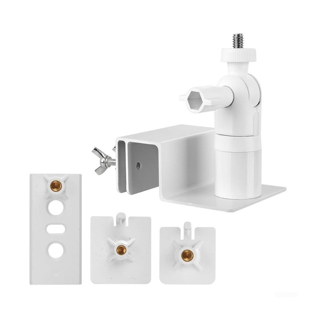 2 Sets Solar Panel Gutter Mount 360 Degree Adjustable Universal Gutter Mounting Bracket White