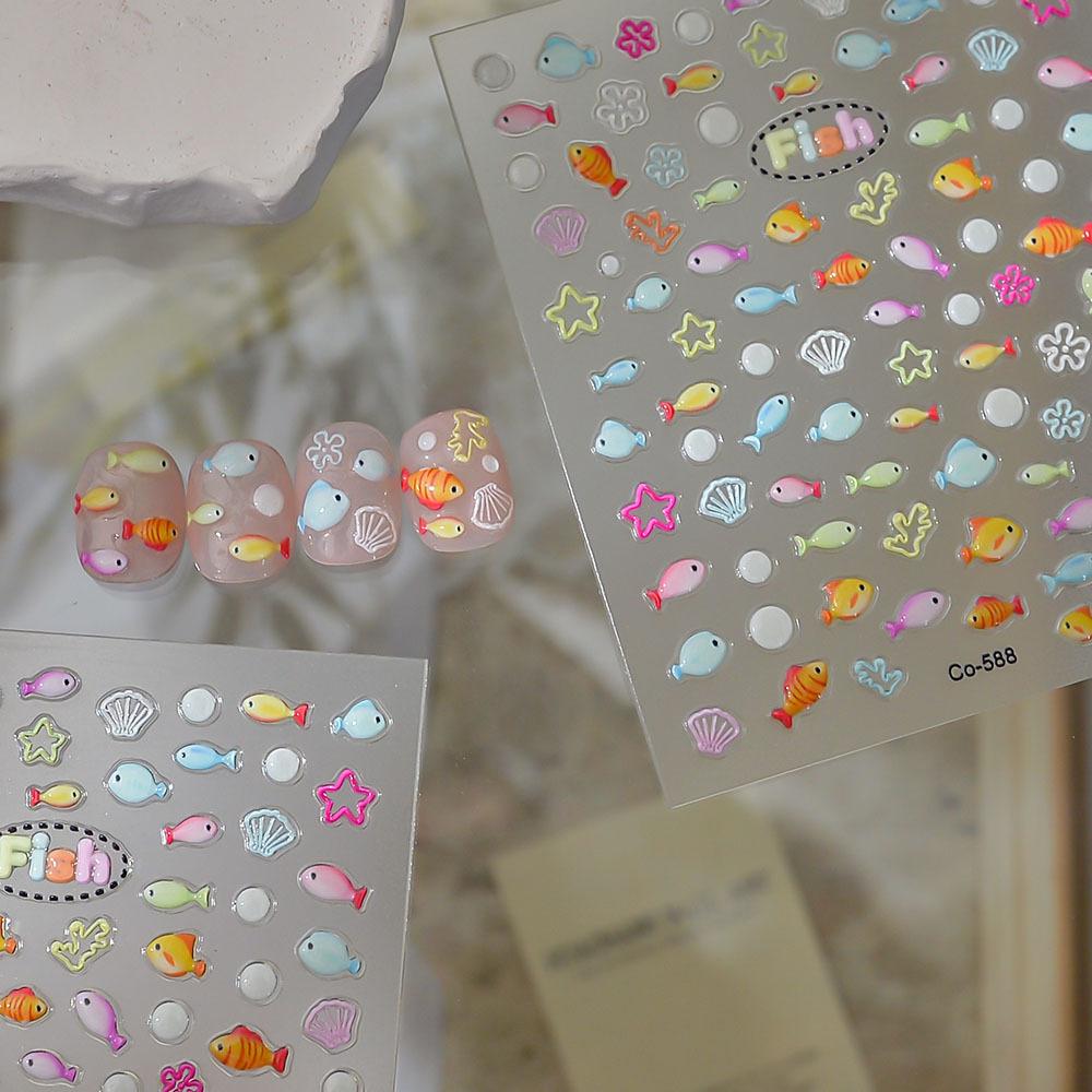 5D Pink Insect Nail Art Stickers with Adhesive - TikTok Hot Trend Jelly Phone Case