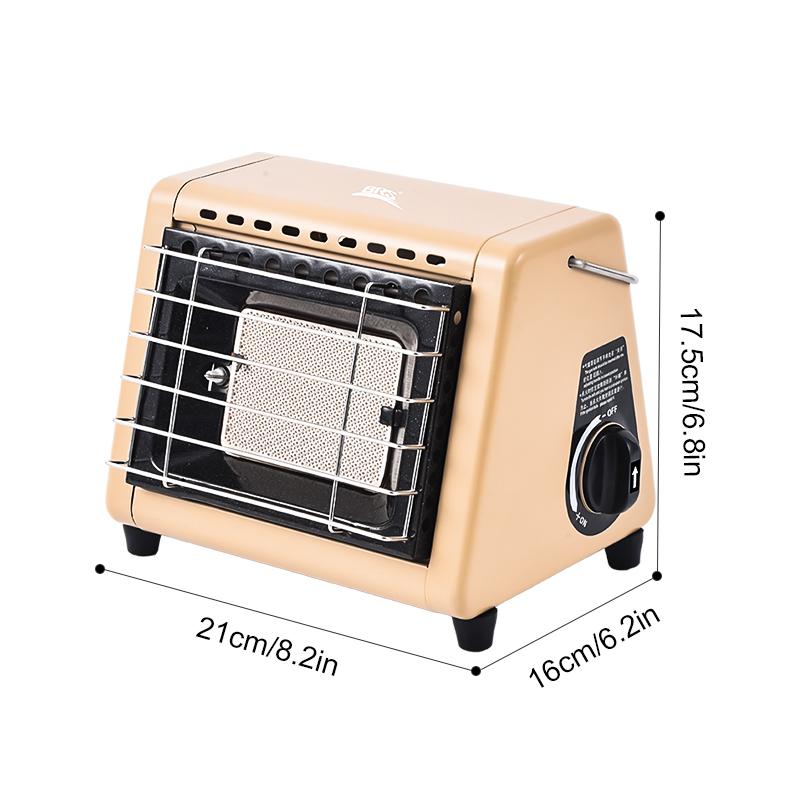 BRS-H23 Portable Tent Heater 1500W Outdoor Space Butane Heater with Control Valve Infrared Ray Patio Heater for Camping Winter