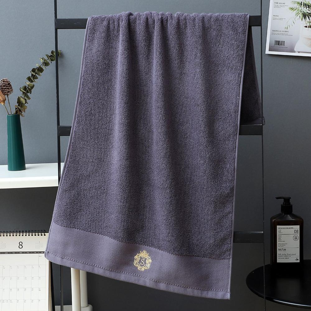 Spot large thickened cotton souvenir towel hotel men's sports face towel plain color broken gear water absorption