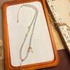 Versatile Red Agate Pendant with White Crystal Southern Necklace Cord