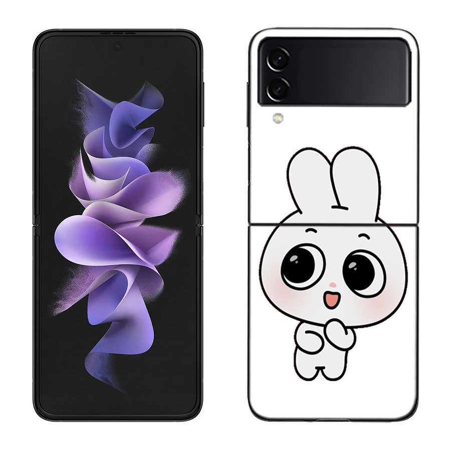 

Cute Cartoon K-Kkamang Phone Case For Samsung Z Flip 7 6 5G Galaxy Z Flip 5 4 3 Black Hard Cell Cover Luxury PC Shell Coque Samsung Z Flip 3 5G