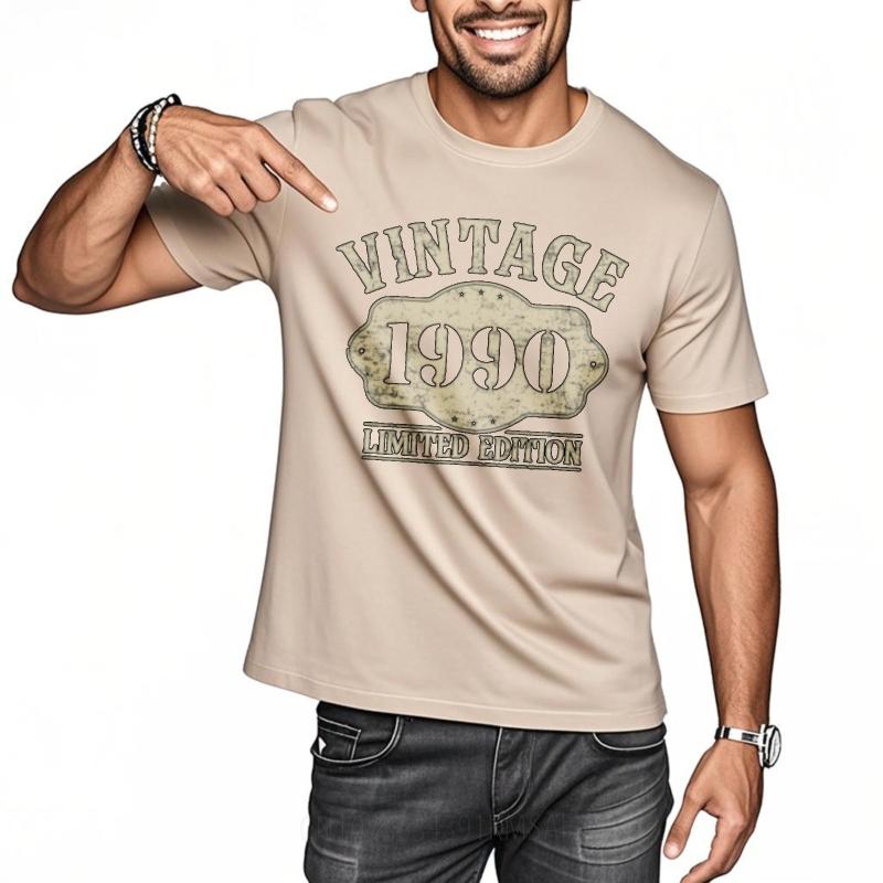 Neu eingetroffen Für sie Baumwolle Kurzarm T-Shirt Mode Vintage 1990 Limitierte Edition Alltags Jungen T-Shirt Komfort T-Shirt
