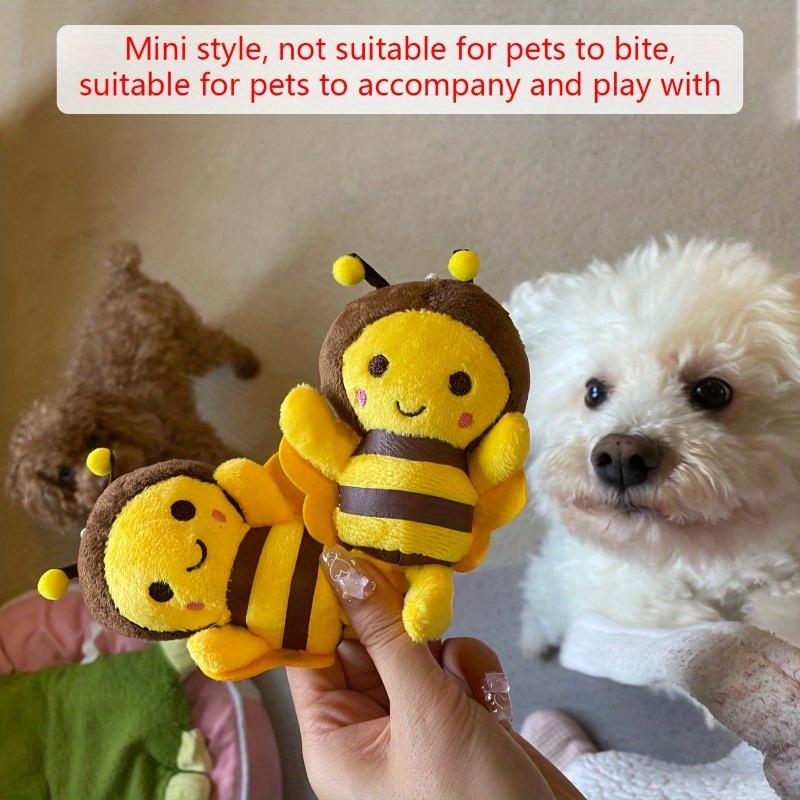 1/5/10 Pcs Little Bee Dog Toy Plush Pendant Cute Keychain Plush Bag Charm Bumble Stuffed Dolls Backpack Mini