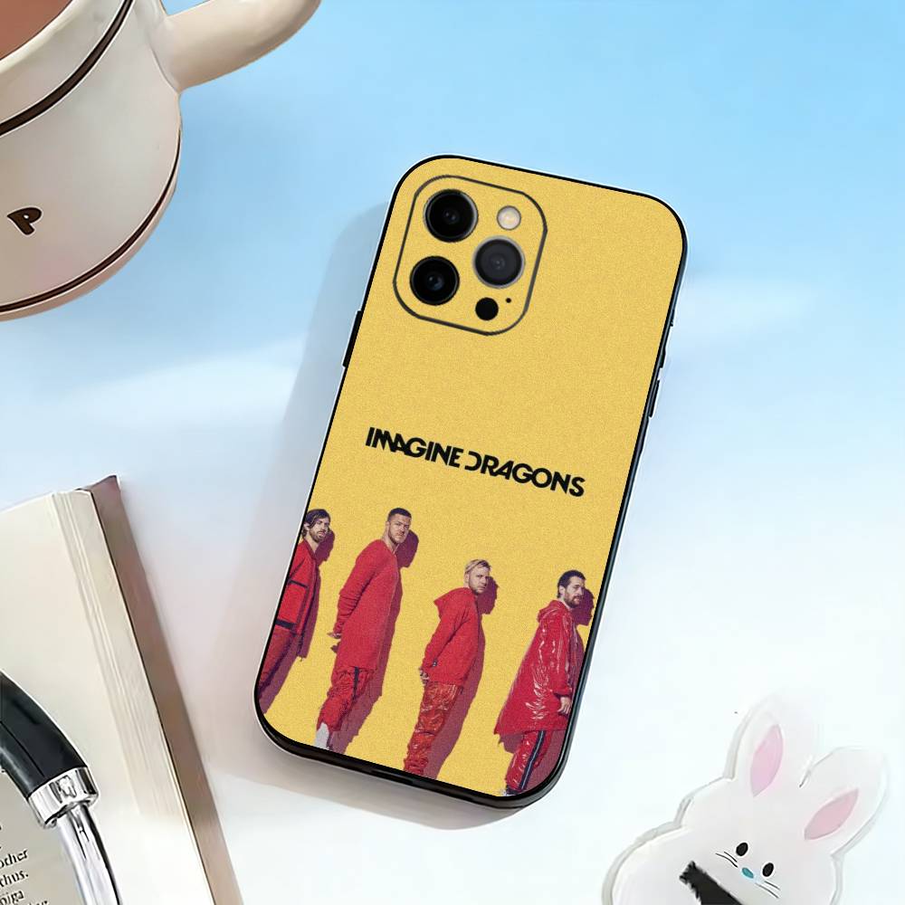 Imagine D-Dragons Phone Case For iPhone 17,16,15,14,13,12,11 Plus,Pro Max,XS,Soft Silicone Black Cover
