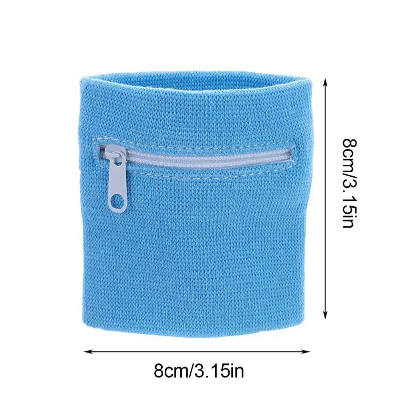Sports Wristband Zipper Wrist Support Wallet Multifunction Gym Running Arm Band Bag Key Card Storage Bag Cycling Purse Sweatband