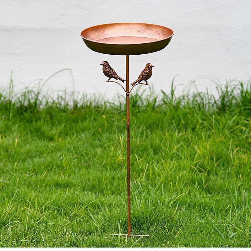 Cross-border Outdoor Garden Bird Feeder, Hummingbird Bath & Iron Art Decor