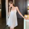 Suspender Nightdress Lace Lace Simulation Silk Thin Women'S Short Skirt Summer Sweet Sexy Pure Desire High Sense