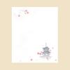 Kamiiso Sansho Made In Japan Kimono Beauty Kaishi (Japanese Paper) Set of 3 (Five-Story Pagoda, Mount Fuji, and Maiko)