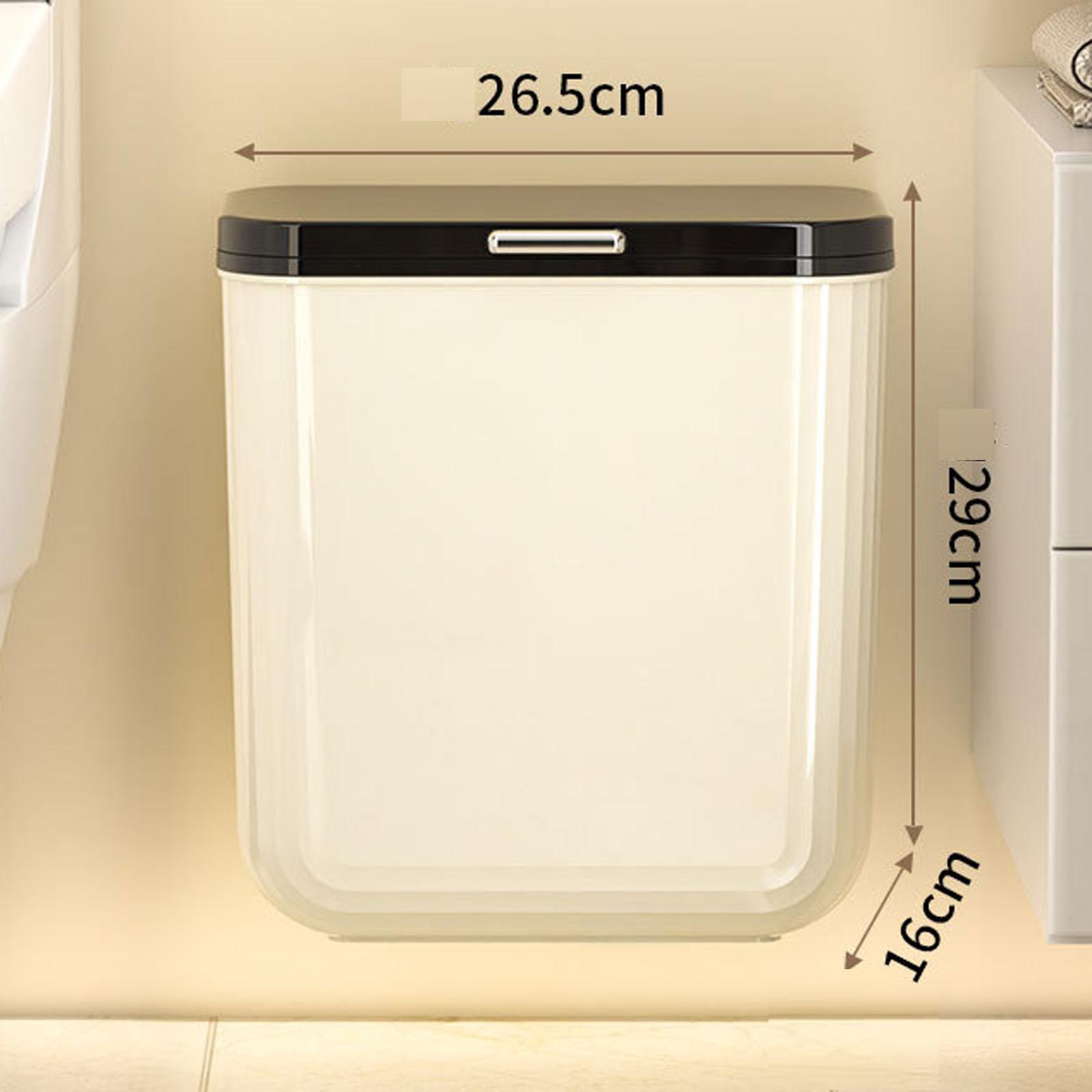 

Wall-Mounted Bathroom Trash Can with Lid, Large Capacity Household Wastebasket for Toilet, Kitchen, Living Room & Bedroom S