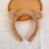 Adorable Plush Bear Ear Headband for Women: Ideal for Autumn/Winter, Face Washing, Mask Application, and Taming Flyaway Hair.