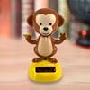 Car Decoration Dashboard Shaking Head Cat Bobble Head Doll Dancing Monkey Figure Solar Toy Doll