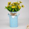 Rustic Cylindrical Flower Pots Watering Milk Jug Vase with Double Handle Coffee Pot Shaped Flower Pot Vintage Primitive